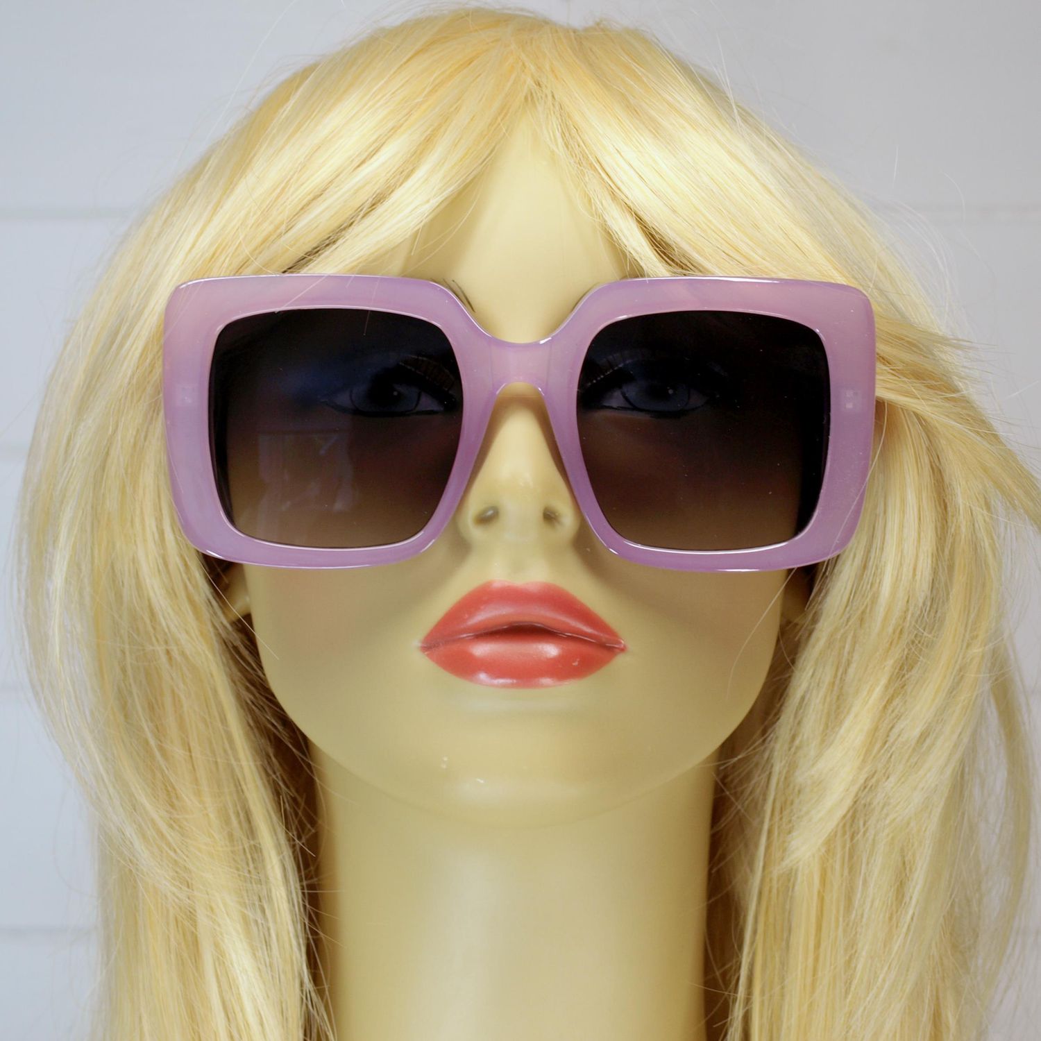Eco-Friendly Oversize 70s Style Lilac Sunglasses