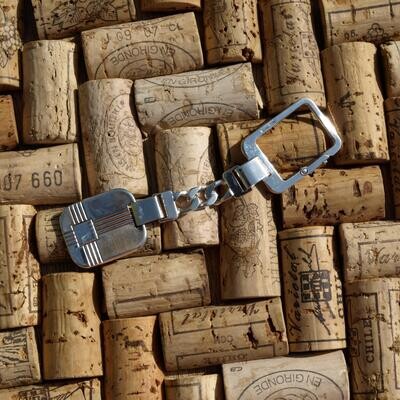 Vintage 70s Solid Silver Texo Keyring