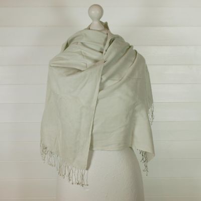 THE CASHMERE CENTRE LADIES GREY PASHMINA SHAWL