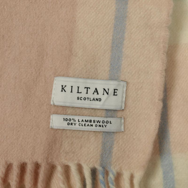 KILTANE PINK CHECK LAMBSWOOL SCARF