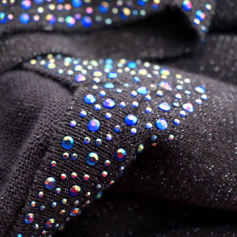 Ladies Blue Sparkly Crystal Roman Top - 20