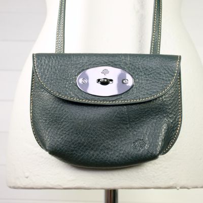 Ladies Small Grey Leather Crossbody Mulberry Bag