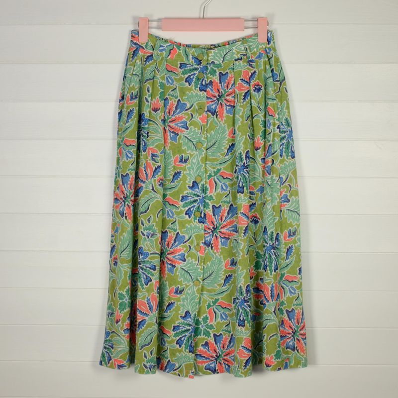 Vintage Country Casuals Floral Cotton Skirt