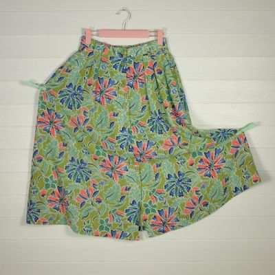 Vintage Country Casuals Floral Cotton Skirt