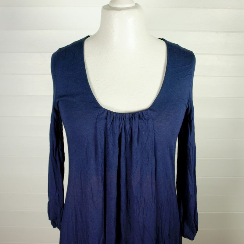 Ladies Jigsaw Dress - Blue Cotton Mix - M