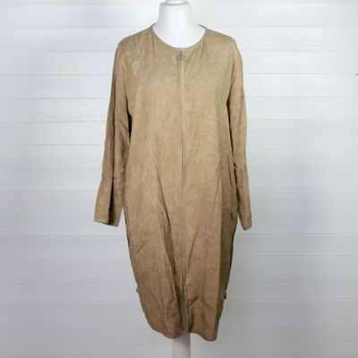 Zara Khaki Summer Coat - M