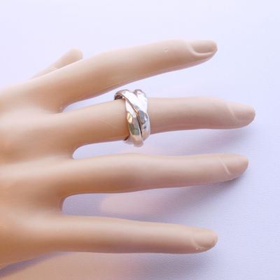 Ladies Solid Silver Triple Band Ring - M
