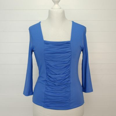 Kettlewell Blue Viscose 3/4 Sleeve Top - M