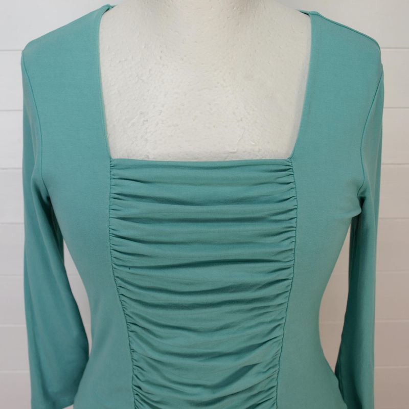 Kettlewell Green Viscose 3/4 Sleeve Top - M