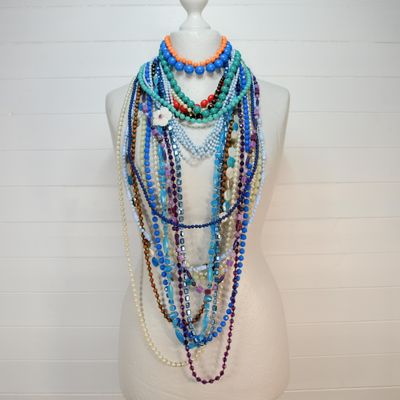 Wholesale Lot of 19 Vintage Plastic Necklaces