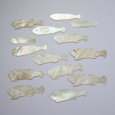 Antique Chinese Mother Fish Counters