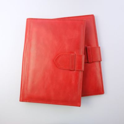 Two Red Leather Document Holders