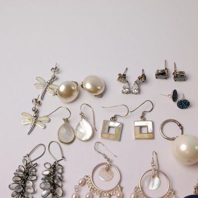 Preloved Wholesale Jewellery Stock - 21 Pairs of Silver Earrings