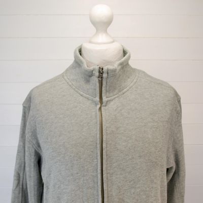 Jasper Conran Grey Cotton Zipped Cardigan - L