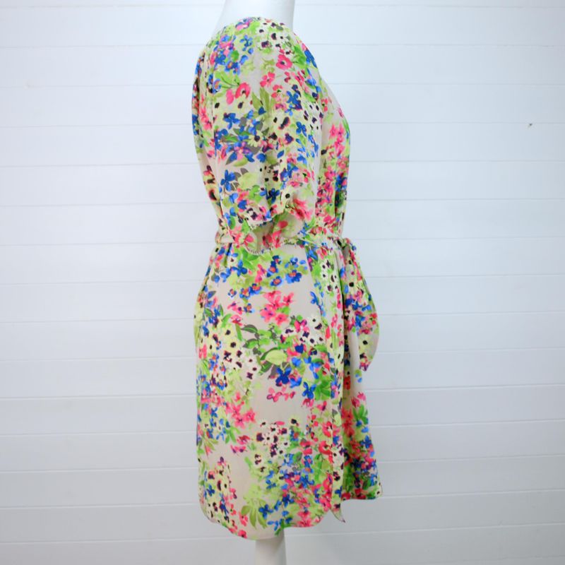 Monsoon Floral Chiffon Silk Midi Summer Dress - 14