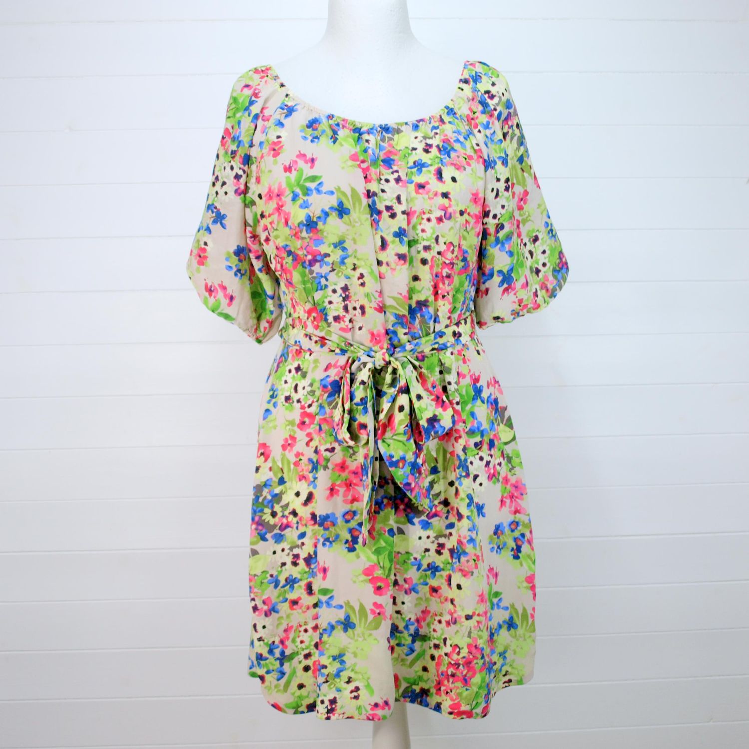 Monsoon Floral Silk Summer Dress - 14