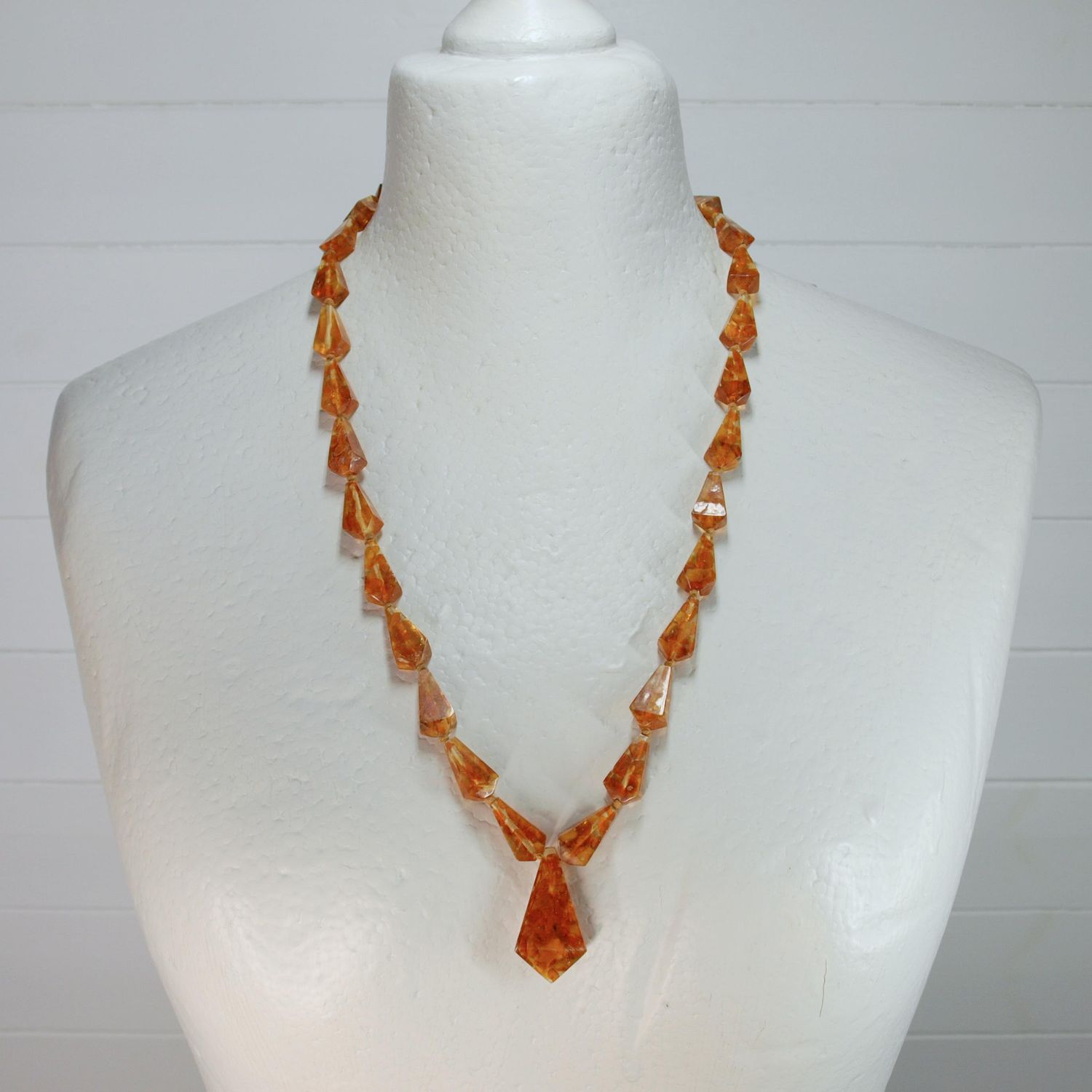 Antique Art Deco Resin Necklace