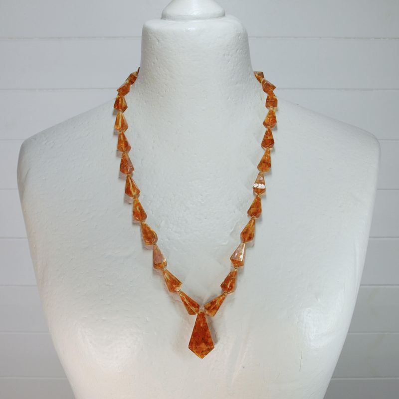 Antique Art Deco Resin Necklace