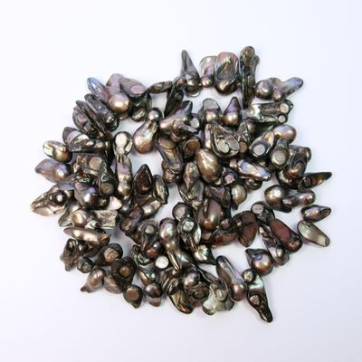 Grey Blister Pearl Long Necklace 94cm Long