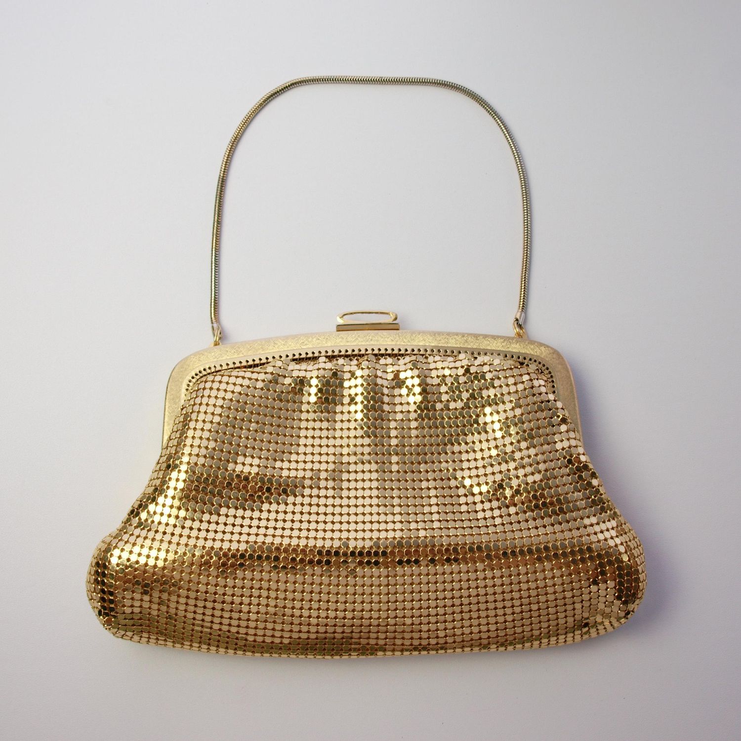Vintage Evening Bag - Gold Chainmail - Jane Shilton