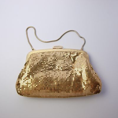 Vintage Evening Bag - Gold Chainmail - Jane Shilton