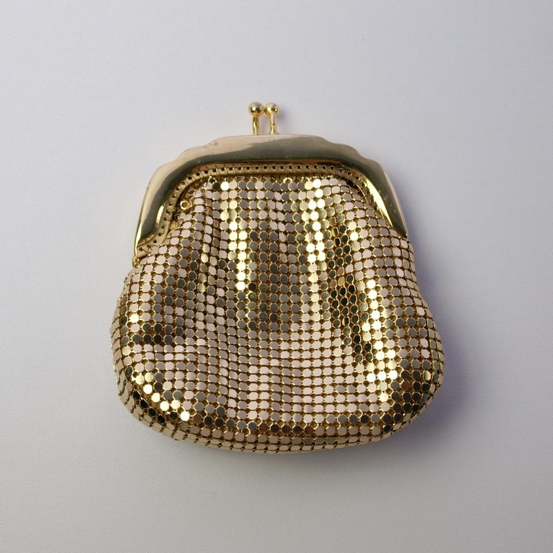 Vintage Gold Chainmail Coin Purse By Menbur