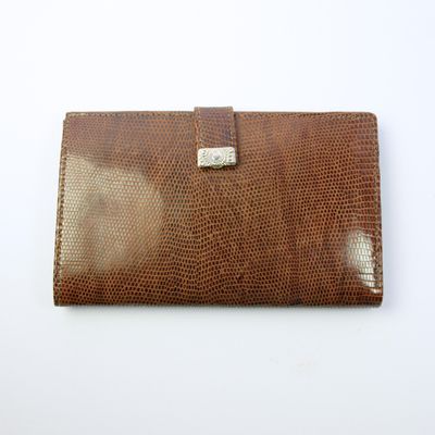 Vintage Conker Brown Lizard Skin Purse Wallet