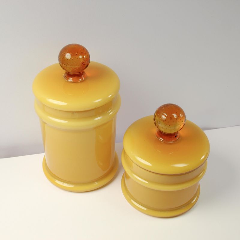 Vintage MCM Empoli Carlo Moretti Bubble Glass Jars
