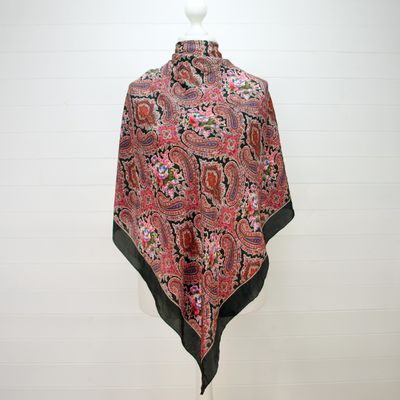 Vintage Silk Paisley Scarf