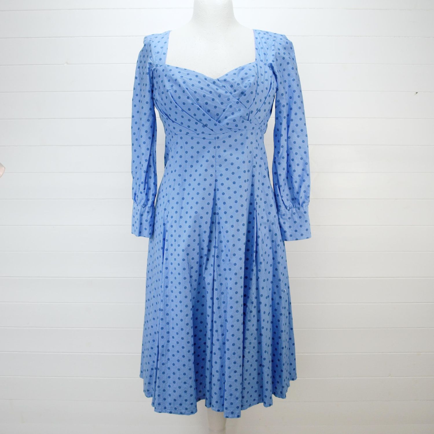 Vintage 40s Blue Full Circle Party Dress