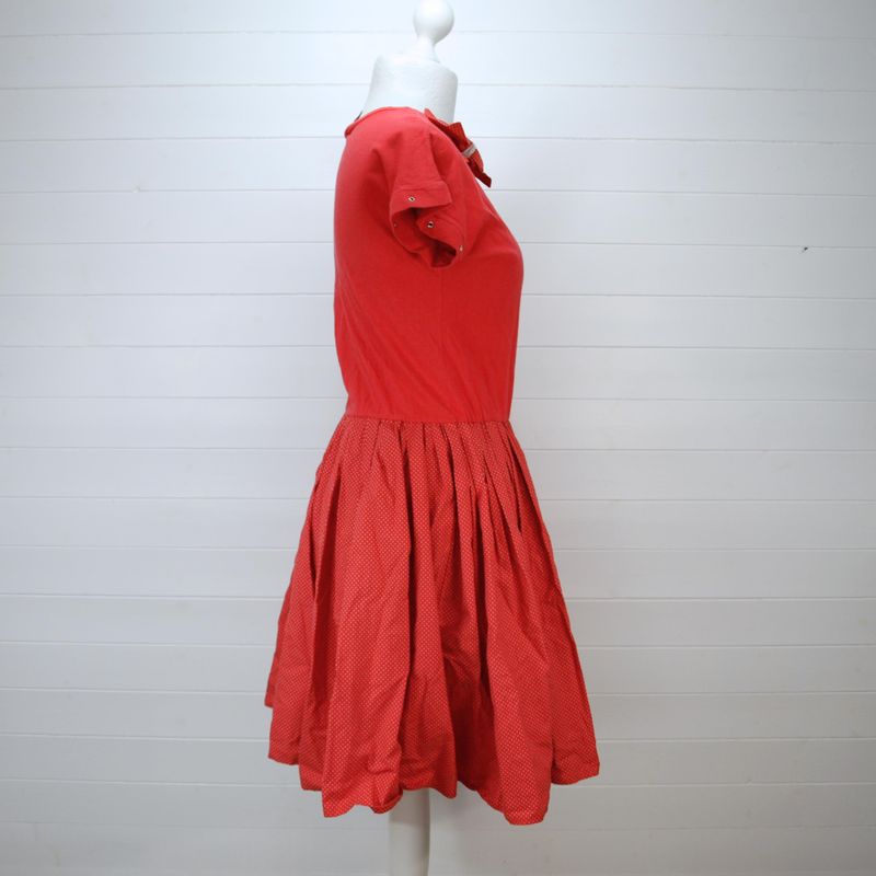 Electric Gypsy Red Polka Dot Cotton Party Dress 12