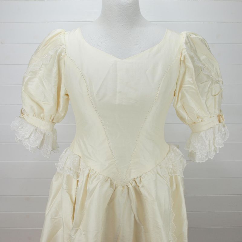 Vintage Silk Taffeta Wedding Dress 8-10