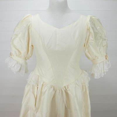 Vintage Silk Taffeta Wedding Dress 8-10