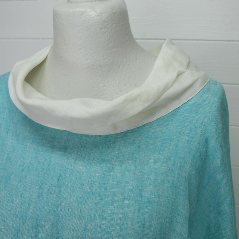 Magador Turquoise Linen Summer Poncho