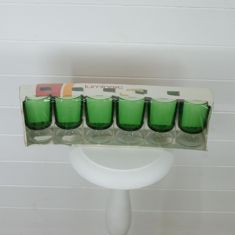 Luminarc Vintage Green Wine Glasses Set of 6