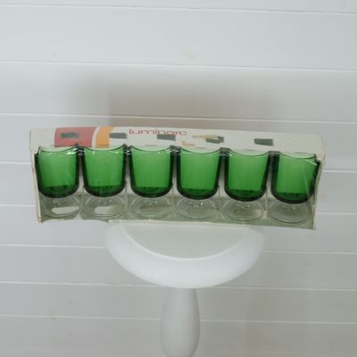 Luminarc Vintage Green Wine Glasses Set of 6
