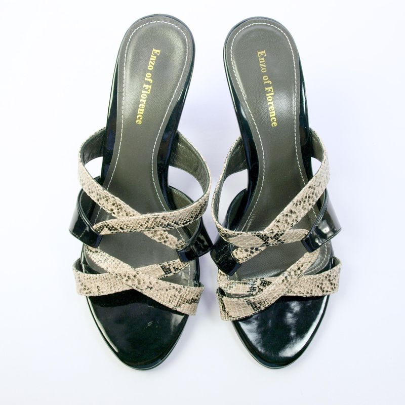 Enzo of Florence Ladies Black High Heel Sandals 40