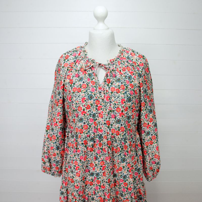 Joules Summer Floral Maxi Dress Size 14