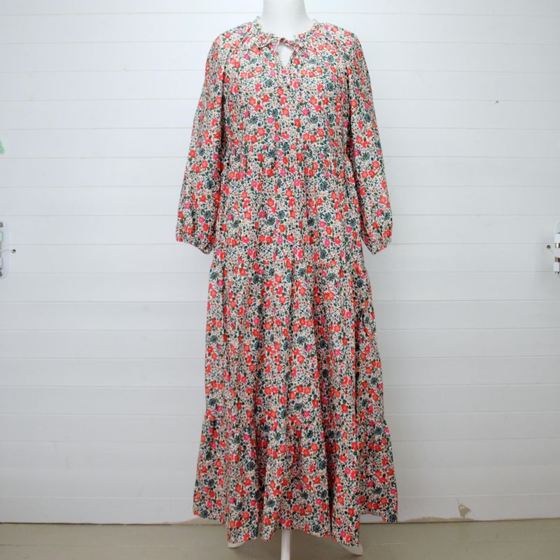 Joules Summer Floral Maxi Dress Size 14