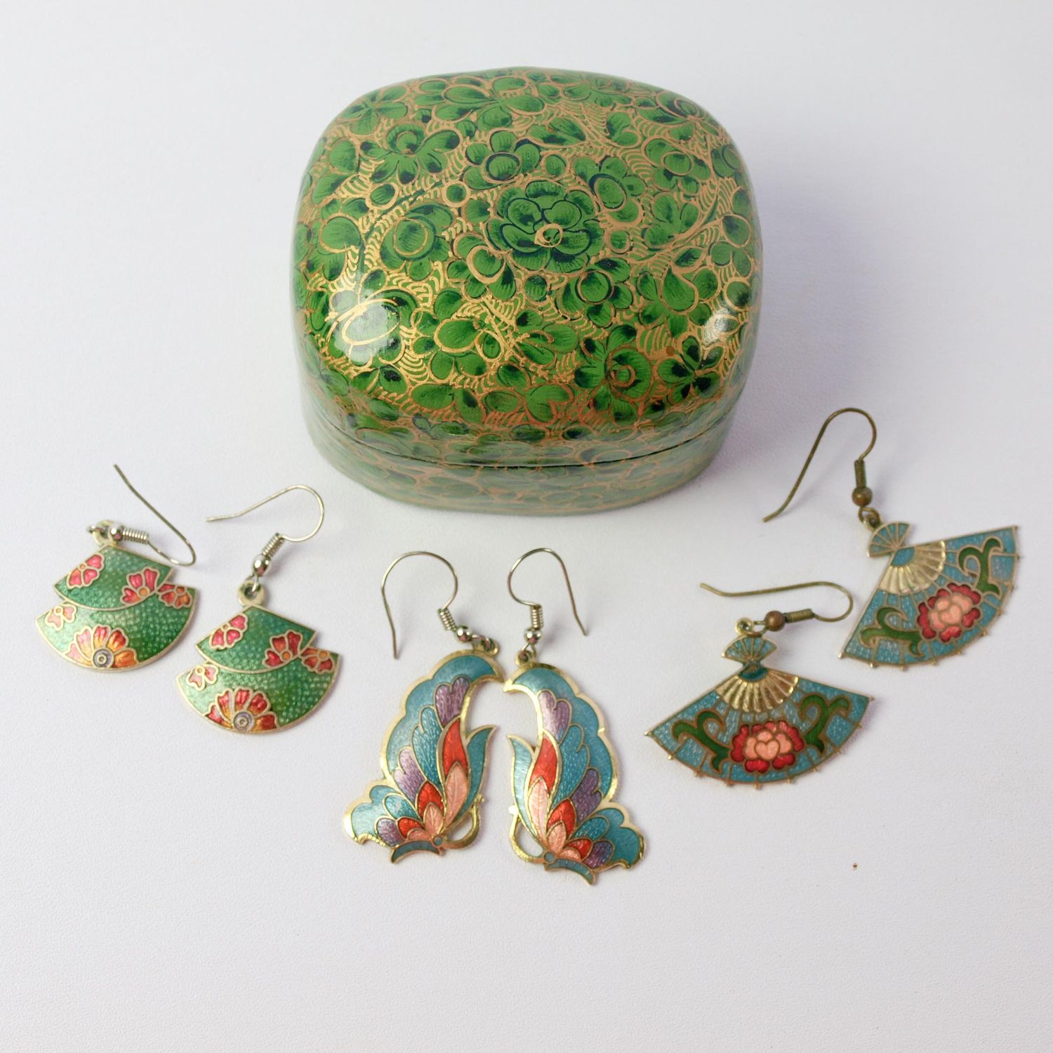 Vintage Enamel Earrings