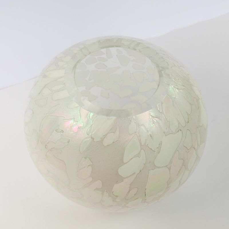 Vintage 60s Bohemian Glass Fishbowl Vase