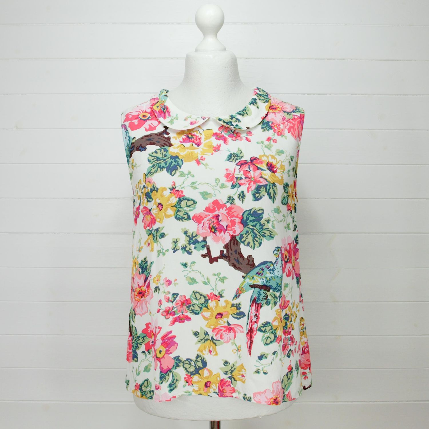 Joules Summer Sleeveless Floral Blouse