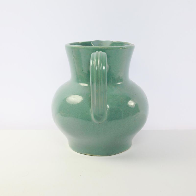 Vintage Scottish Buchan Pottery Green Stoneware Jug or Pitcher