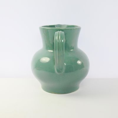 Vintage Scottish Buchan Pottery Green Stoneware Jug or Pitcher