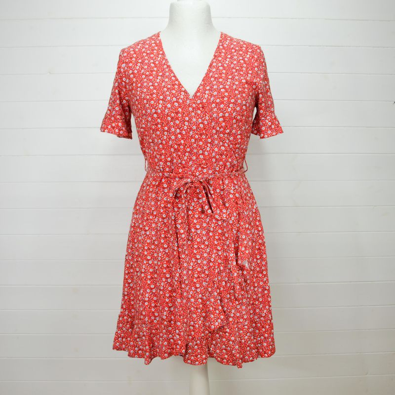 Papaya Ladies Red Short Viscose Summer Dress