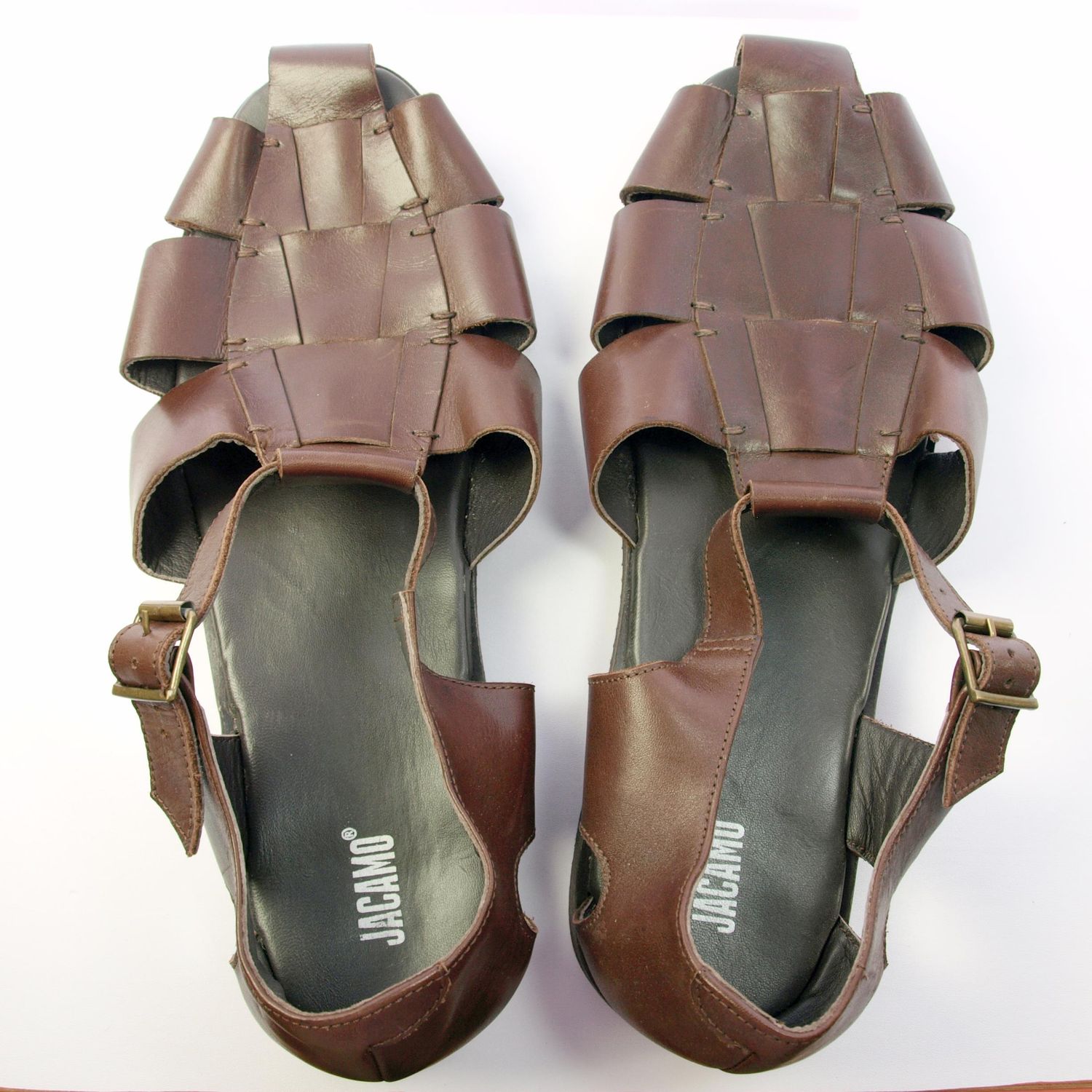 ​Mens Brown Leather Sandals by Jacamo