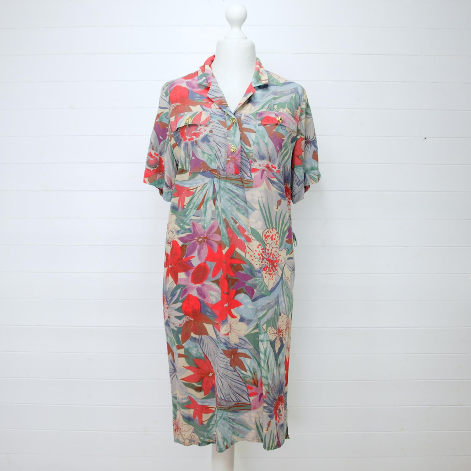 Armonie Italian Vintage 80s Shirt Dress