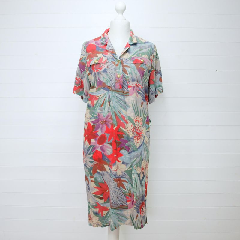 Armonie Italian Vintage 80s Shirt Dress