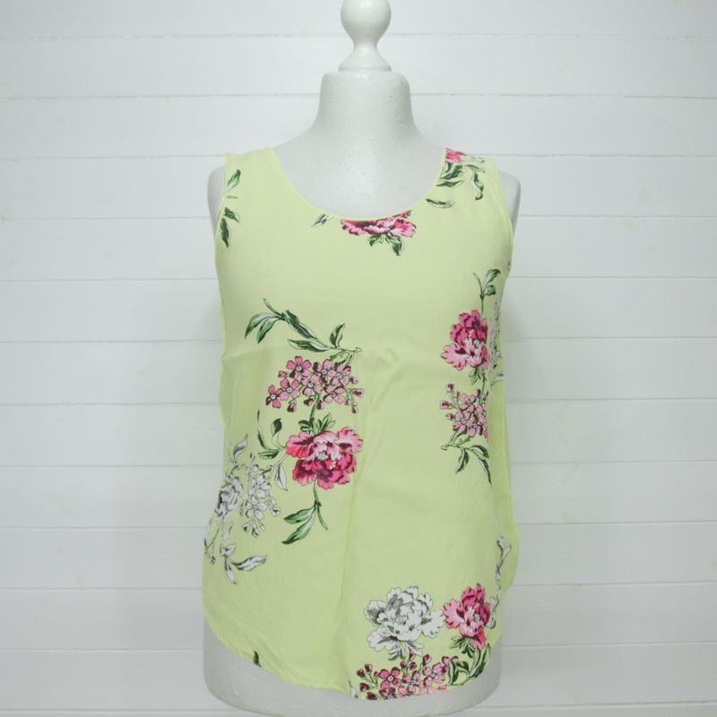 Joules Green Floral Summer Top