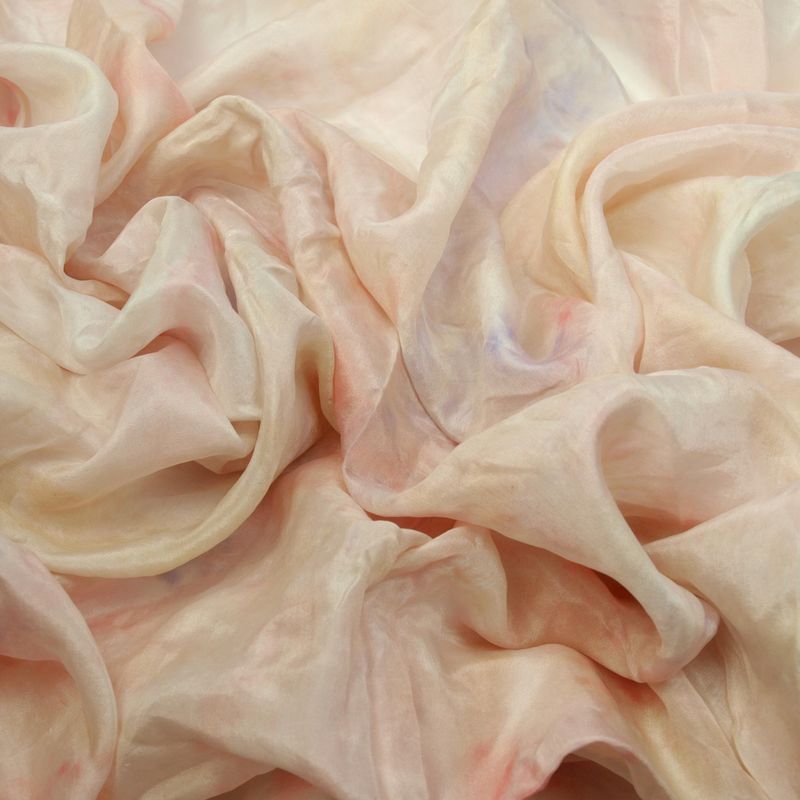 Silk Scarf Pink Hand Rolled 
